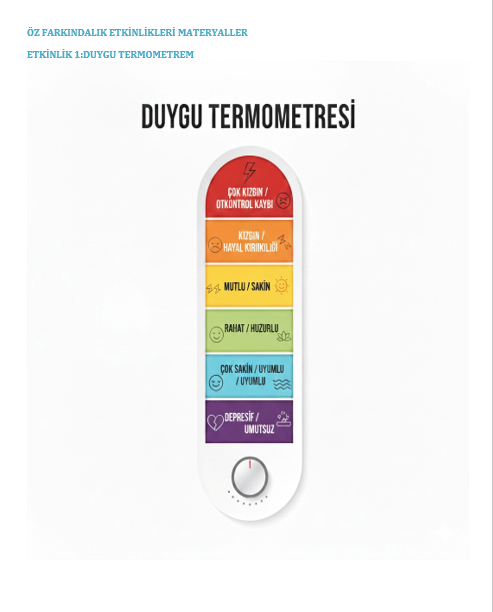 Duygu Termometresi - Öz Farkındalık Etkinlik Materyali